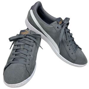 PUMA Women's Sneakers Shoes Suede Low Top‎ Lace Up Size 8 Gray Athleisure Retro